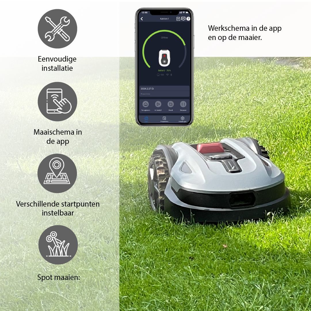 Katrien tot 500m2 Met App