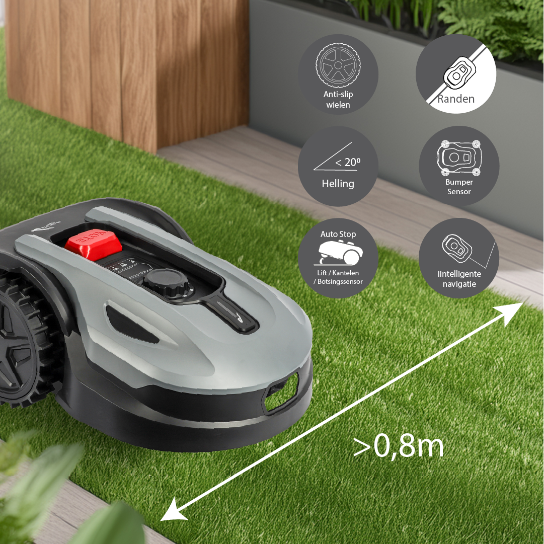 robotmaaier Katrien voor gazons tot 500m2 met app bediening en intelligente navigatie