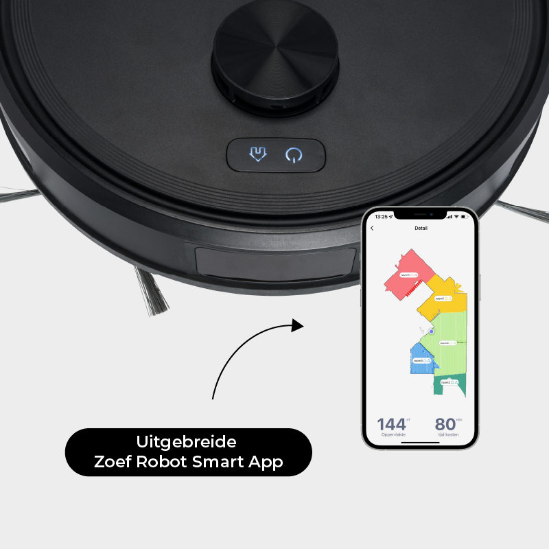 robotstofzuiger tegen huisdierharen Bep 5.0 met app en dweilfunctie