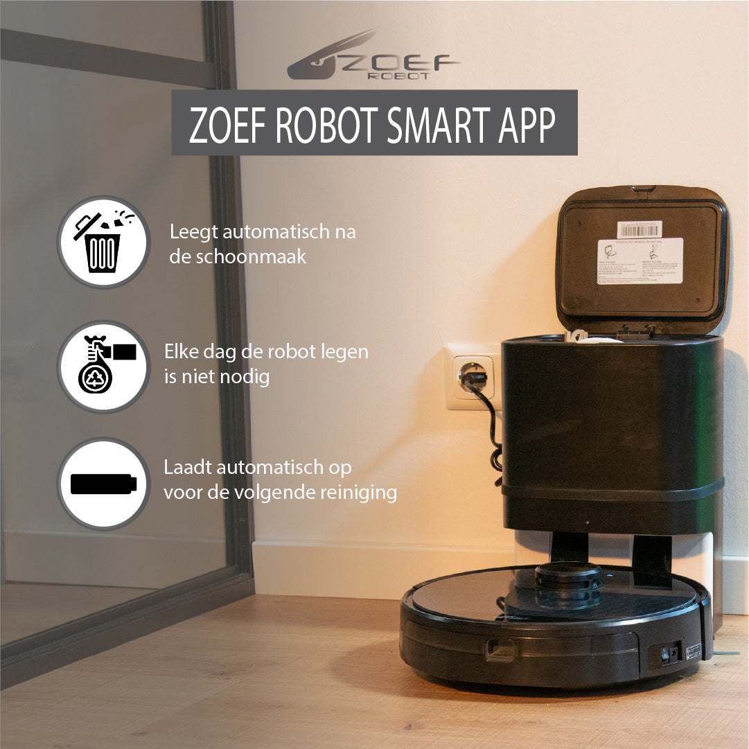 Beste robotstofstuiger met dweilfunctie Willem met leegstation automatisch legen en lasersensoren