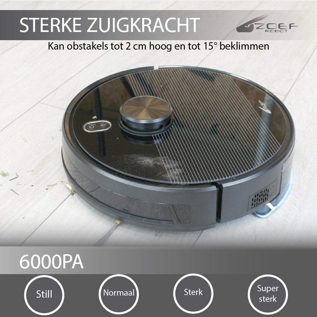 robotstofzuiger voor thuis Willem met leegstation, krachtige zuigkracht, laser navigatie en automatisch leegstation