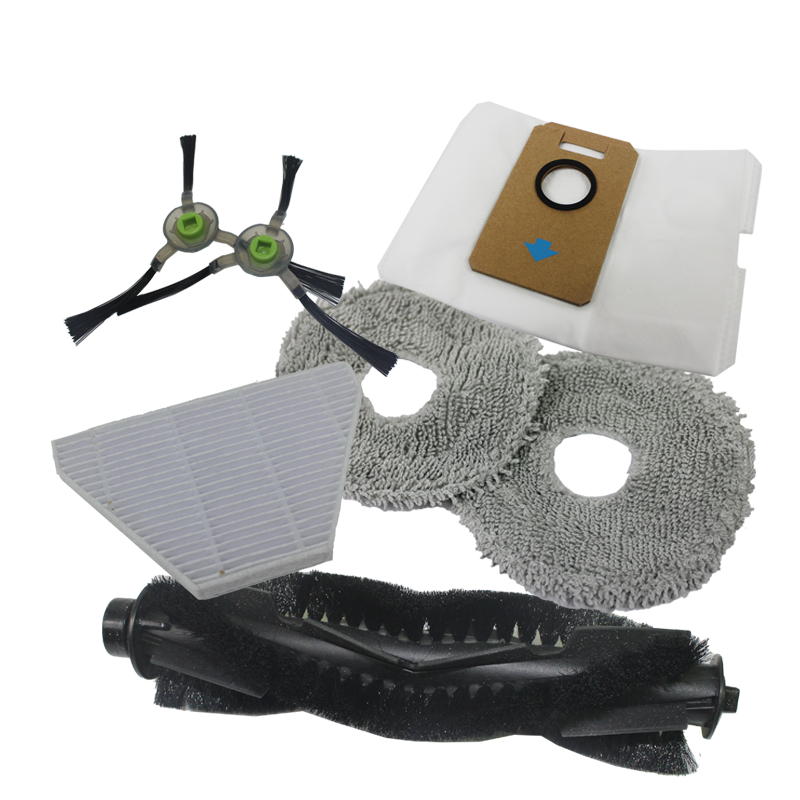 Accessoire set Willem 2.0 met HEPA12 filter, borstels, dweildoek en stofzak voor robotstofzuiger.