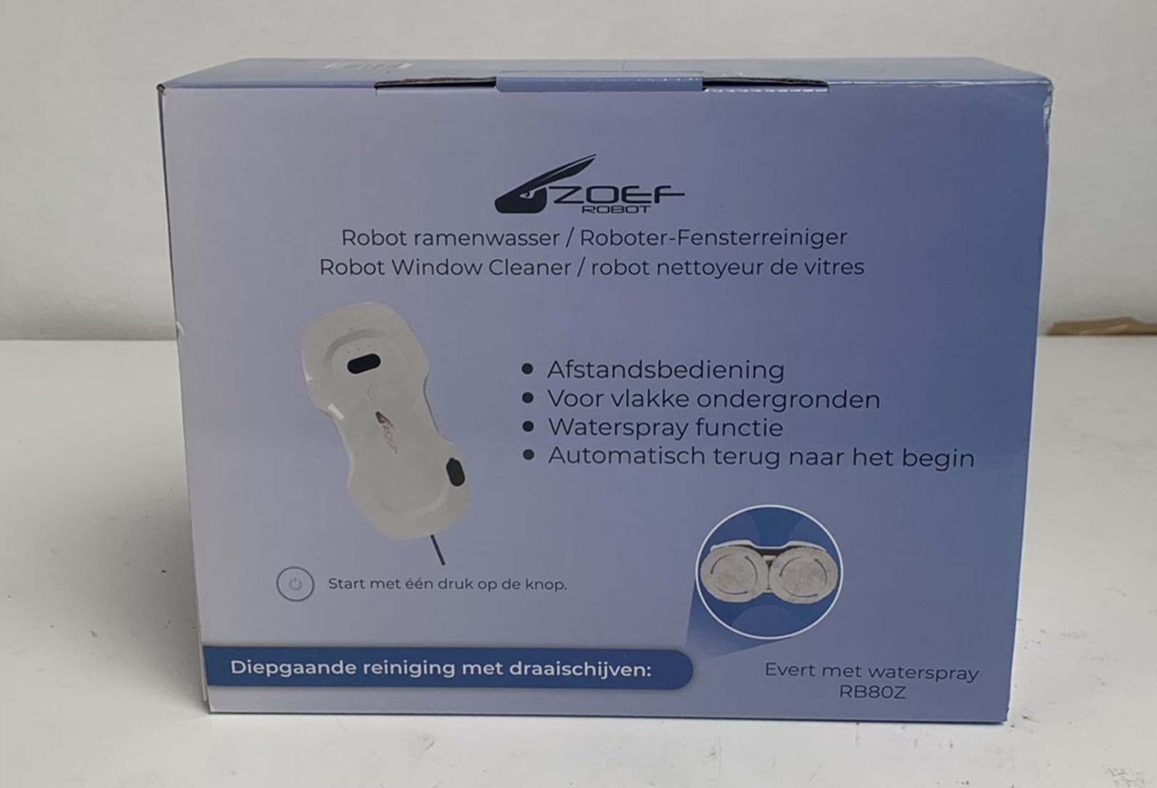 Zoef Robot raamwasser Evert met waterspray - Als nieuw