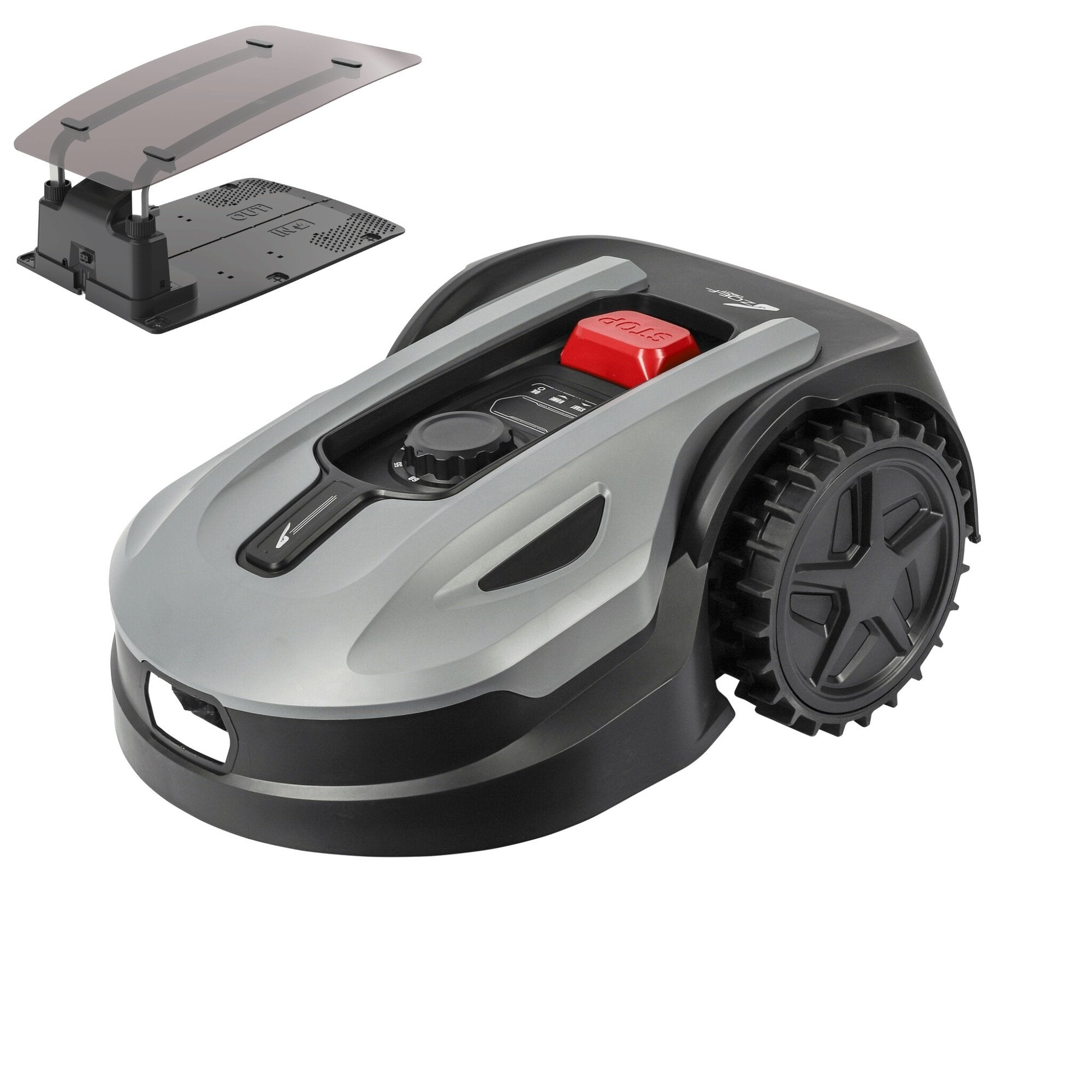 grasmaai robot Teun voor gazons tot 300m2 met instelbaar display en automatisch oplaadstation