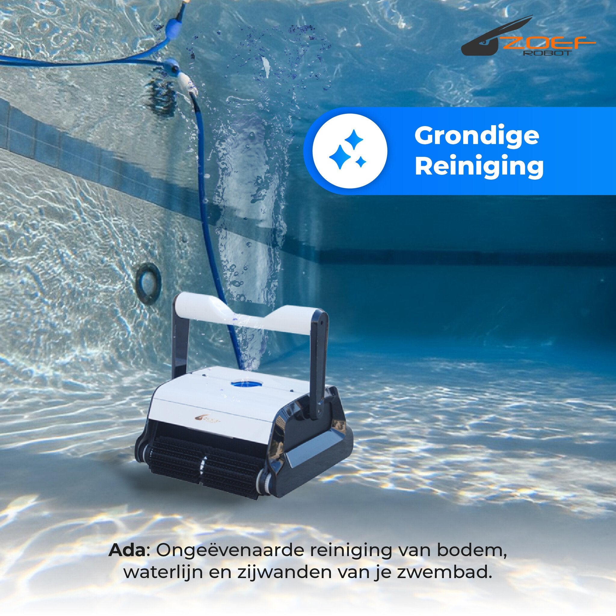 Ada ZB20C - Robot de piscine - pour fond, parois et ligne d'eau