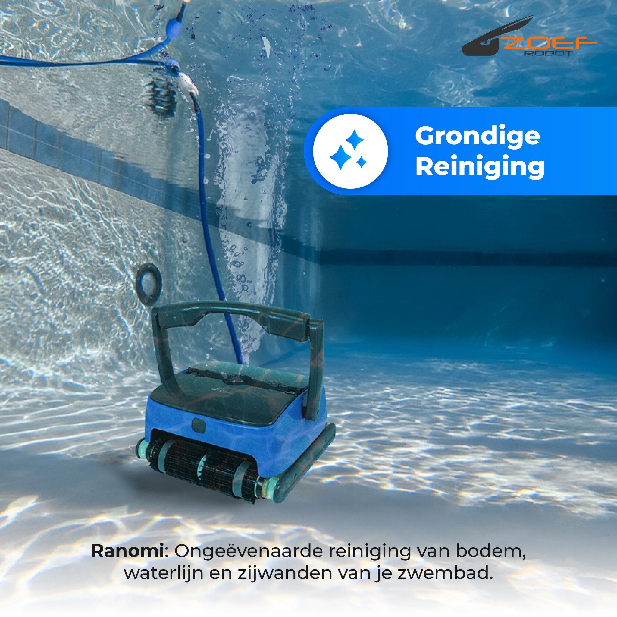 Pool robot Ranomi for floor, walls and waterline