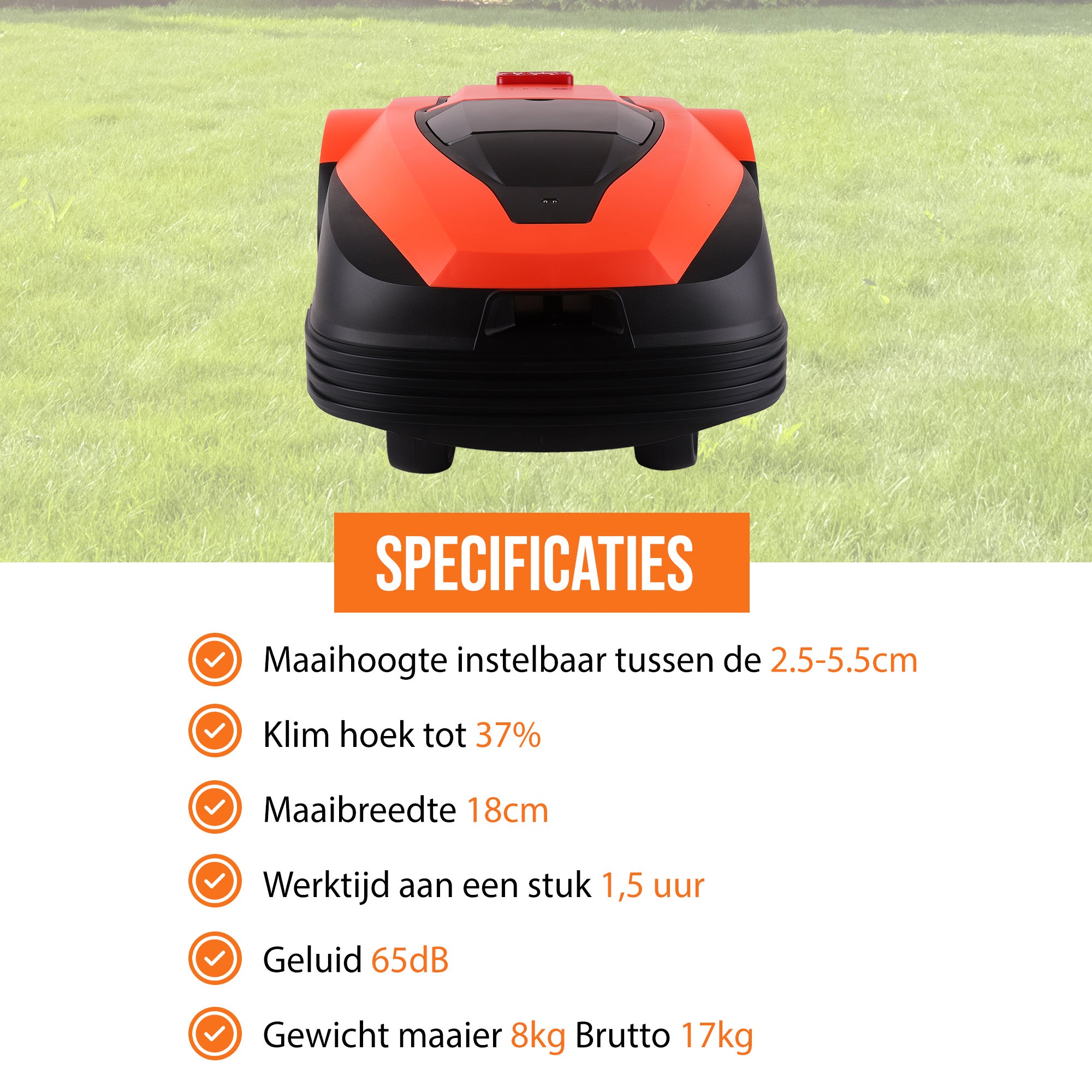 Zoef Robot robotic lawnmower Betsie <1400 m2 with cover