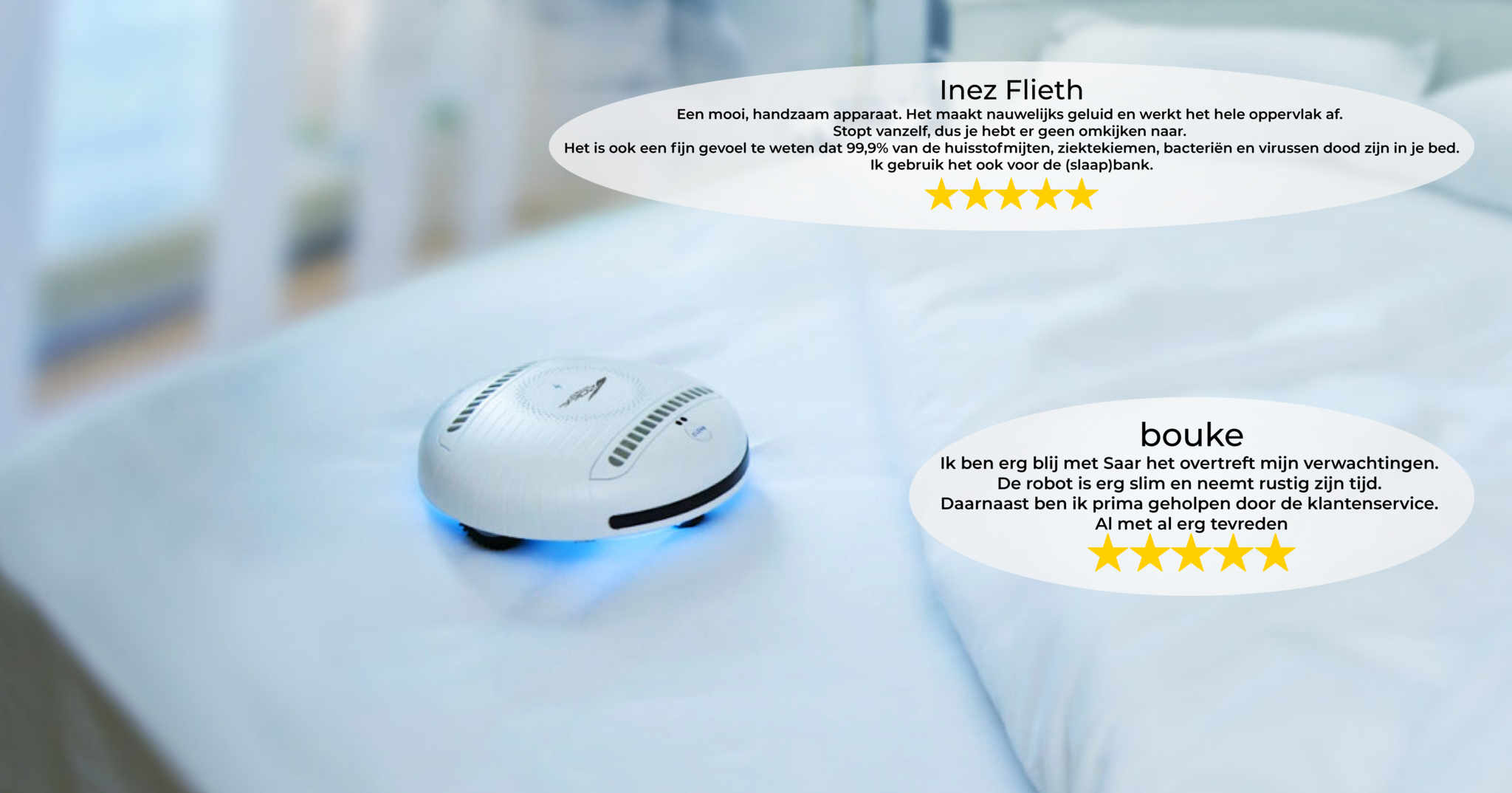 Zoef Robot UV-C robot kills bacteria and dust mites